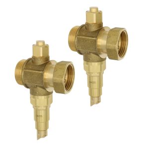 2 x Inta Zero Anti-Freeze Valve 1" Male x 1" Female Swivel - ZERO1SW (Twin Pack)