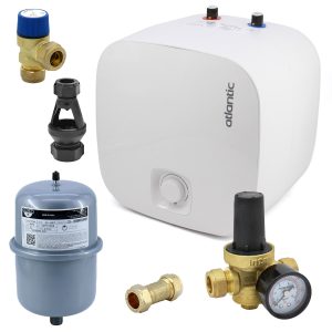Atlantic 10L Nanto Lite Undersink Hot Water Heater AH821547 + Unvented Kit A B C D