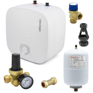 Atlantic 10L Nanto Lite Undersink Hot Water Heater AH821547 + Unvented Kit A B C D