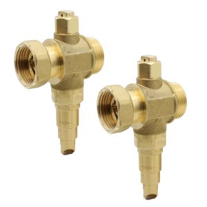 2 x Inta Zero Anti-Freeze Valve 1" Male x 1" Female Swivel - ZERO1SW (Twin Pack)