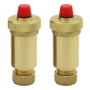 2 x Automatic Air Vent 15mm - Slimline (Twin Pack)
