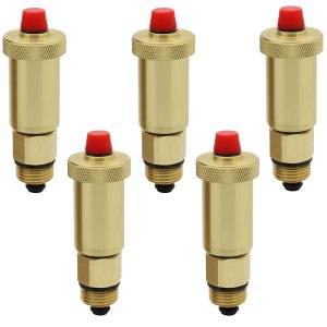 5 x Automatic Air Vent 1/2" with Check Valve - Slimline (Five Pack)