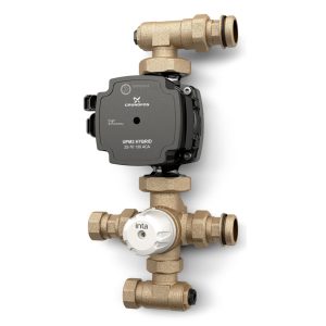 Inta Manifold Underfloor Heating Pump Mixer Set with Brass Finish 1" Manifold 3/4" Inlets - UFHPSET