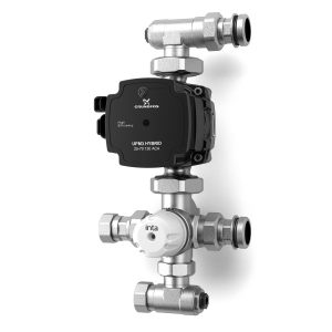 Inta Manifold Underfloor Heating Pump Mixer Set with Nickel Finish 1" Manifold 3/4" Inlets - UFHPSETNK