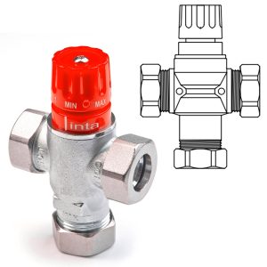 Inta 28mm UFH Thermostatic Mixing Valve - UFHTMV28