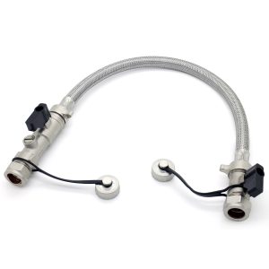 Straight 15mm Filling Loop with Check Valve and Two Stop Valves