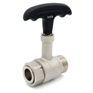 Inta 1" Female Swivel x 1" Male Heat Pump Ball Valve with Key - HPBV11