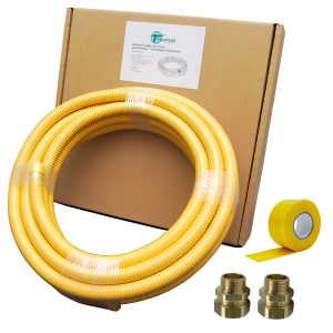 Flexible Gas Pipe Kit 15mm Length 15m - Alternative to Flexigas, Tracpipe and Gastite