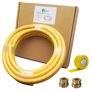 Flexible Gas Pipe Kit 28mm Length 10m - Alternative to Flexigas, Tracpipe and Gastite